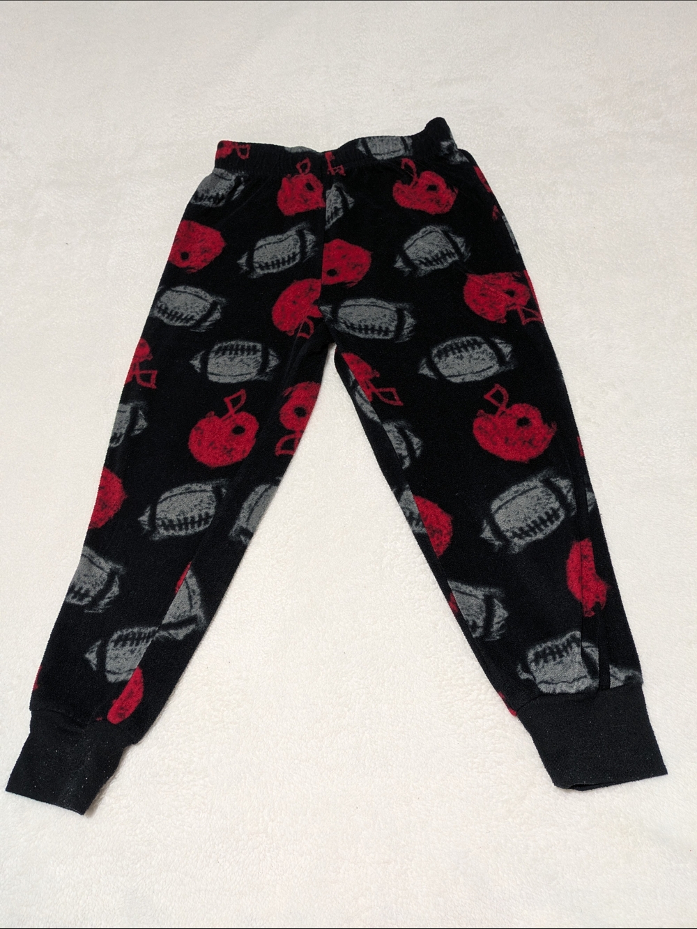 Circo Boys Black Microfleece Football PJ Pants Red Helmet Sleep Trousers Size XS